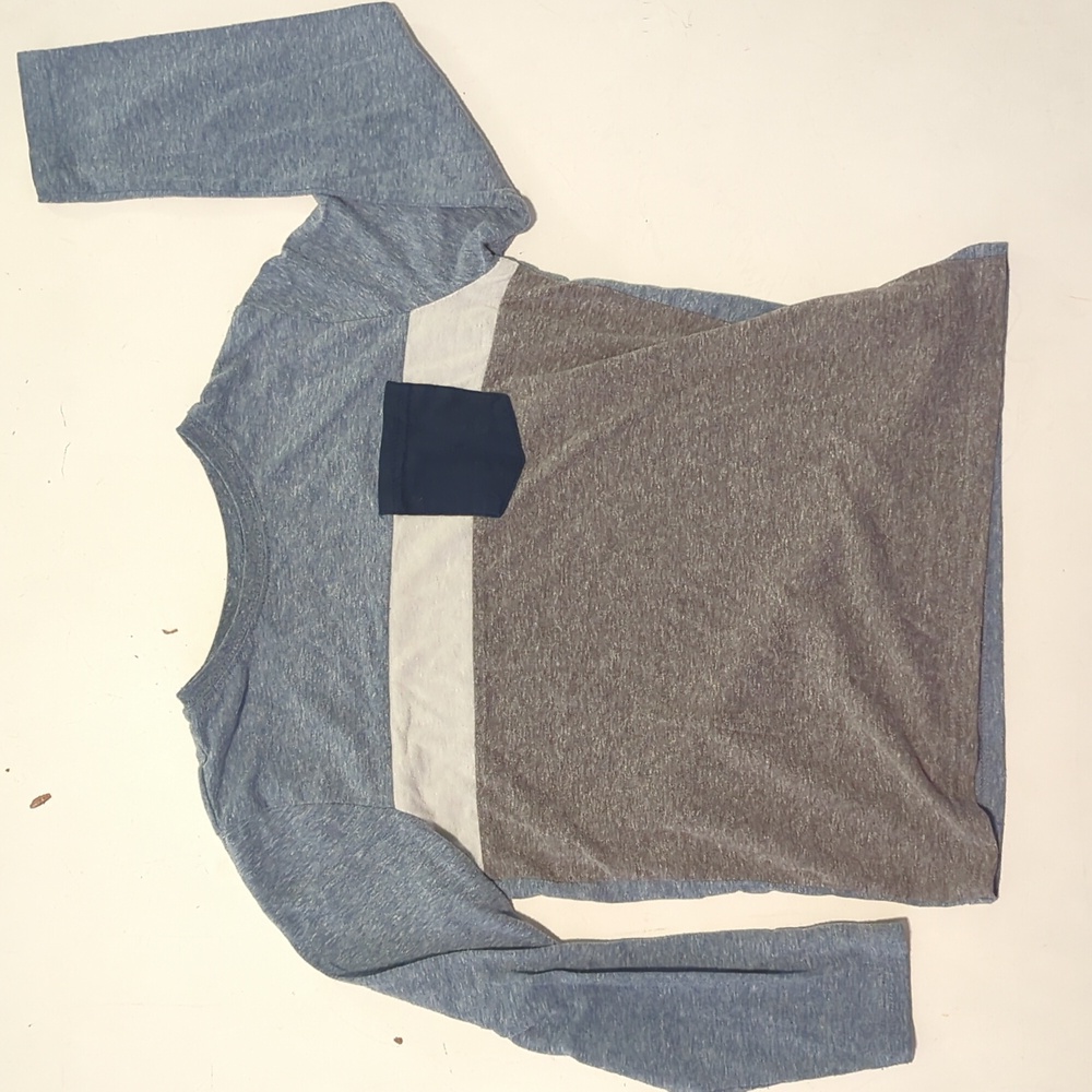 Threads 4 Thought Boys Size 7 Long Sleeve Heathered Colorblocked Shirt